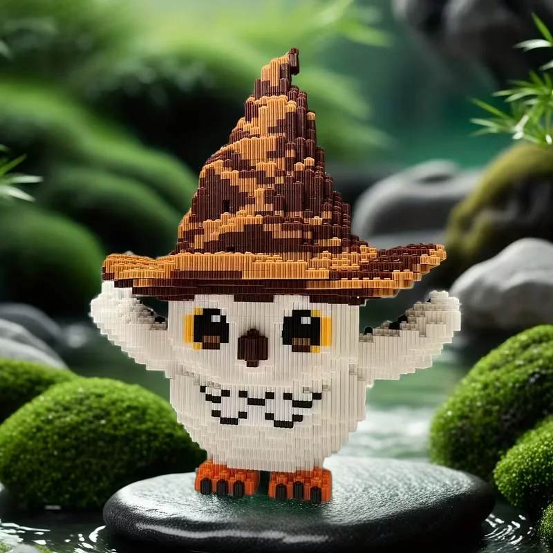 

2046-Piece Owl Hat Building Blocks, Highly Difficult to Assemble Toys, Handmade Diy, Suitable for Birthday Gifts, Decorative Ornaments, Party Gifts