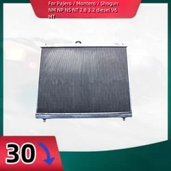 NEW TOP NO.1 all Aluminum radiator For Pajero / Montero / Shogun NM NP NS NT 2.8 3.2 diesel V6 MT