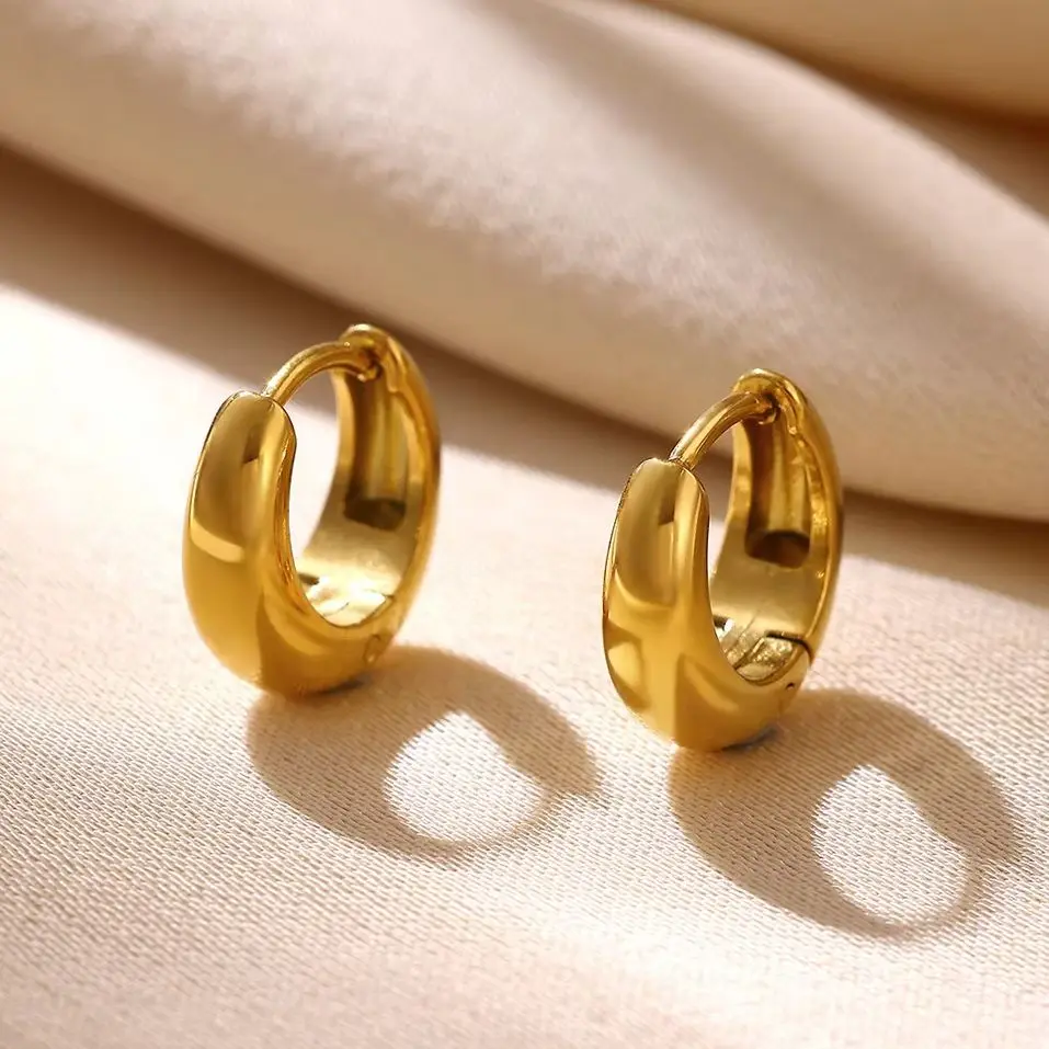 Edelstahl-Creolen für Damen, Trend 2026, neu, luxuriös, Stern-Zirkon, goldfarben, Ohrschmuck, Geschenk, pendientes mujer