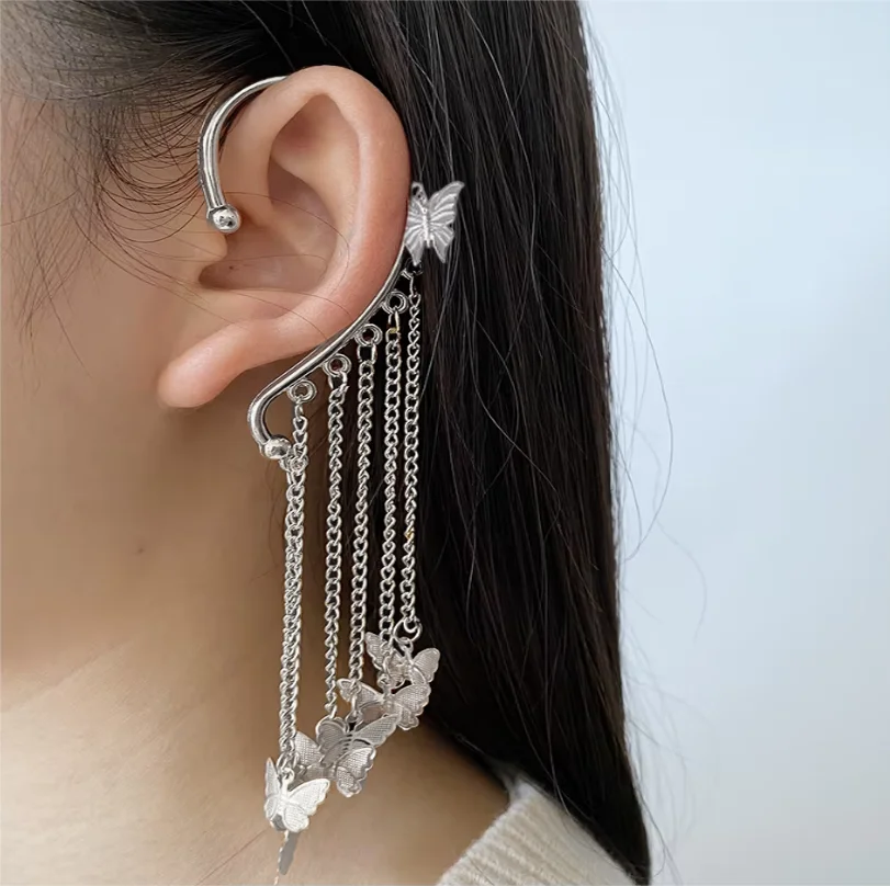 Aihua Neue Stylist Gold Farbe Mini Stern Herz Ohrringe Für Frauen Ohr Clips Ohrringe Kein Piercing Lange Ohr Manschette Schmuck Geschenke – Detail 14