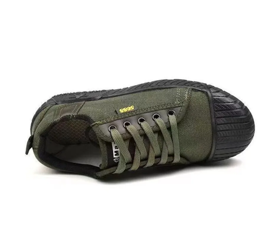 Men Outdoor Tactical Low-Top Flat Casual Sports Shoes Protective Training Work Canvas Sneakers Loafers