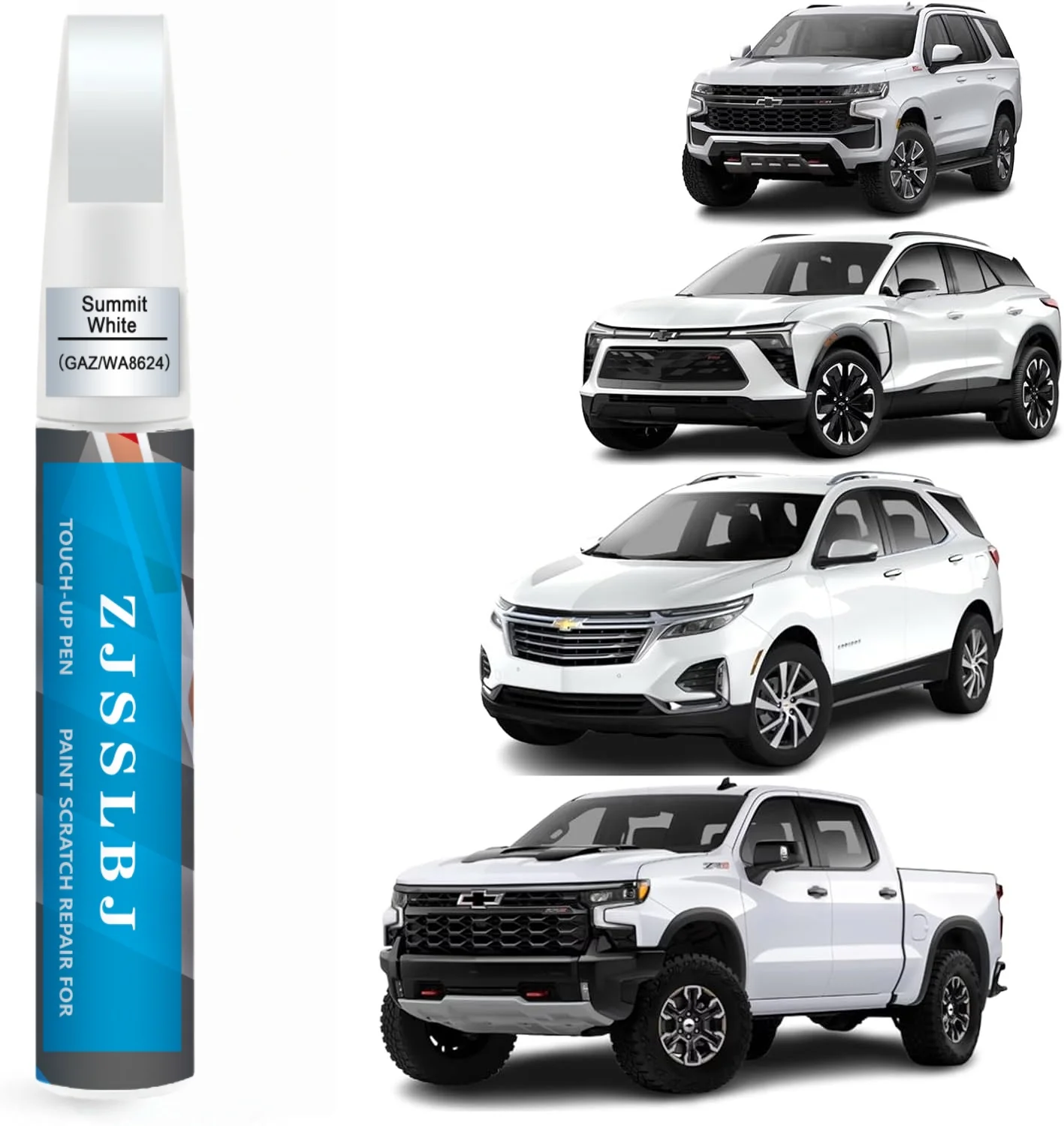 

Car Touch Up Paint(Summit White(GAZ/WA8624)) for Chevrolet, Car Paint Scratch Repair Kit, Quick & Easy Solution to Repair, 2 in