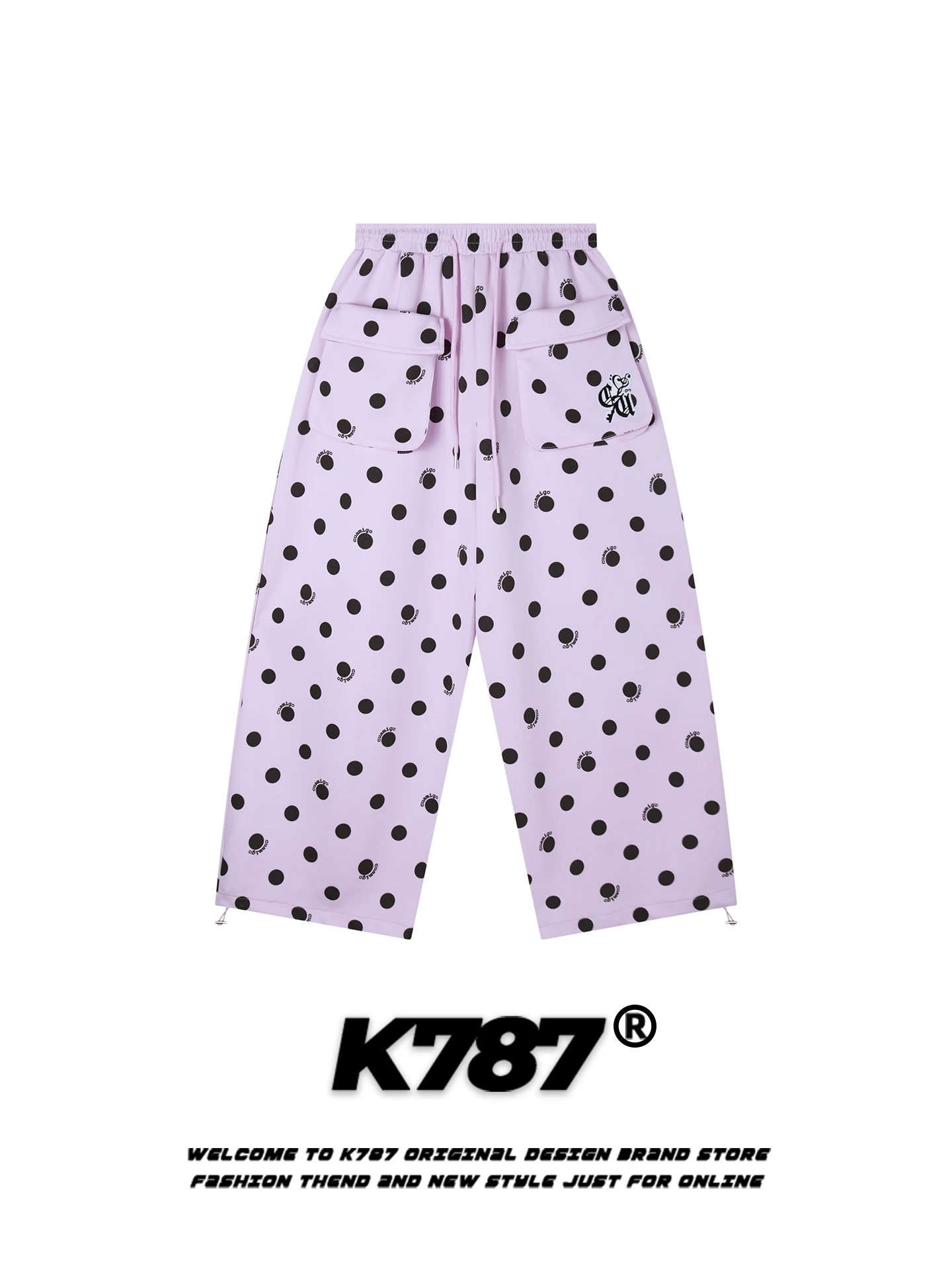 

Женские повседневные брюки K787 с 3D-принтом «Sweet Lazy Wave», утягивающие, для спорта и уличных танцев, широкие прямые штанины