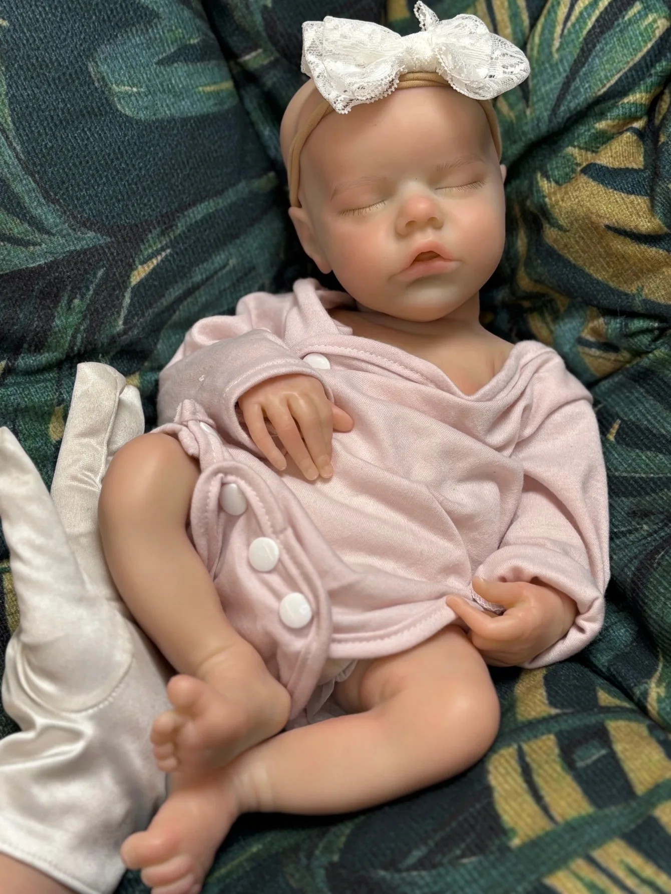 

Aizwa1 16 Inch Twins B Lifelike 3D Painted Newborn Baby Doll Soft Silicone Reborn Baby Girl For Children Gifts