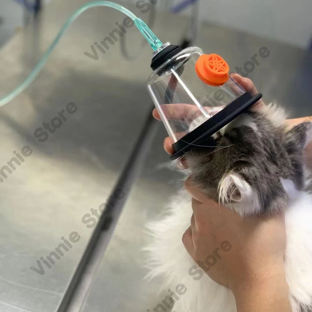 NO.1-NO.5 Pet Dog Cat Oxygen Mask Kit Oxygen Inhalation Atomizing Mask for Animals Clinic Supplies Pet Care Room