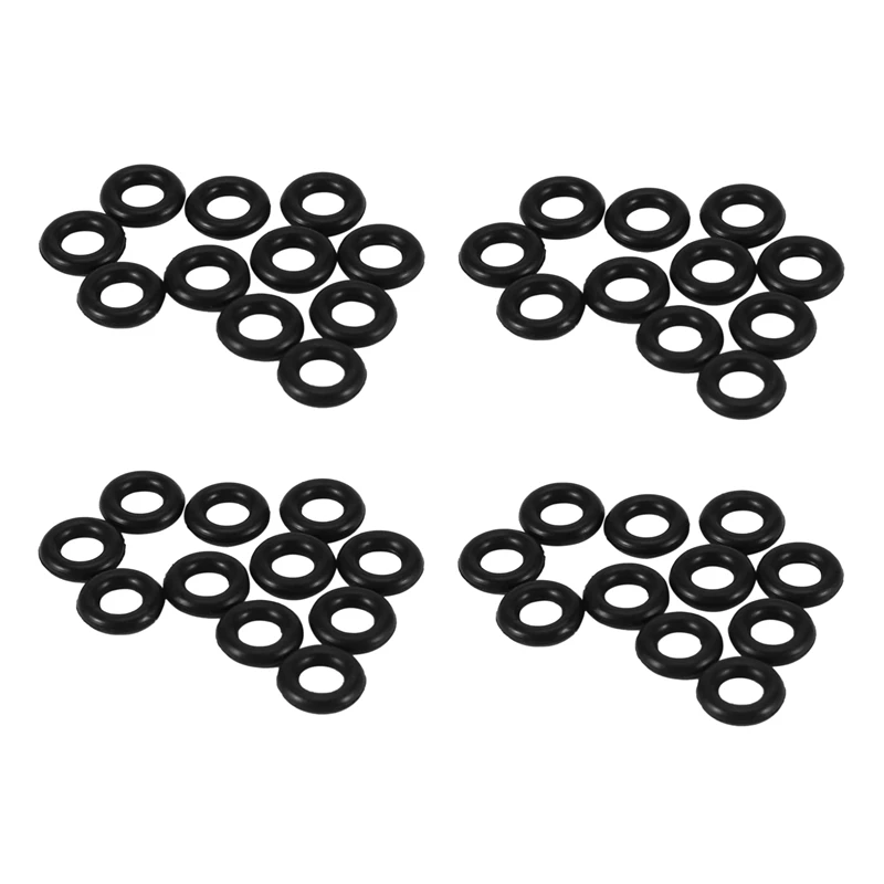 40 Pcs Black Rubber Oil Seal O Shaped Rings Seal Washers 8 X 4 X 2 Mm