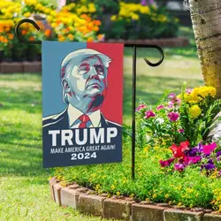 Trump 2024 Garden Flag MAGA Outdoor Ground Presidential Patriotic Yard Decor