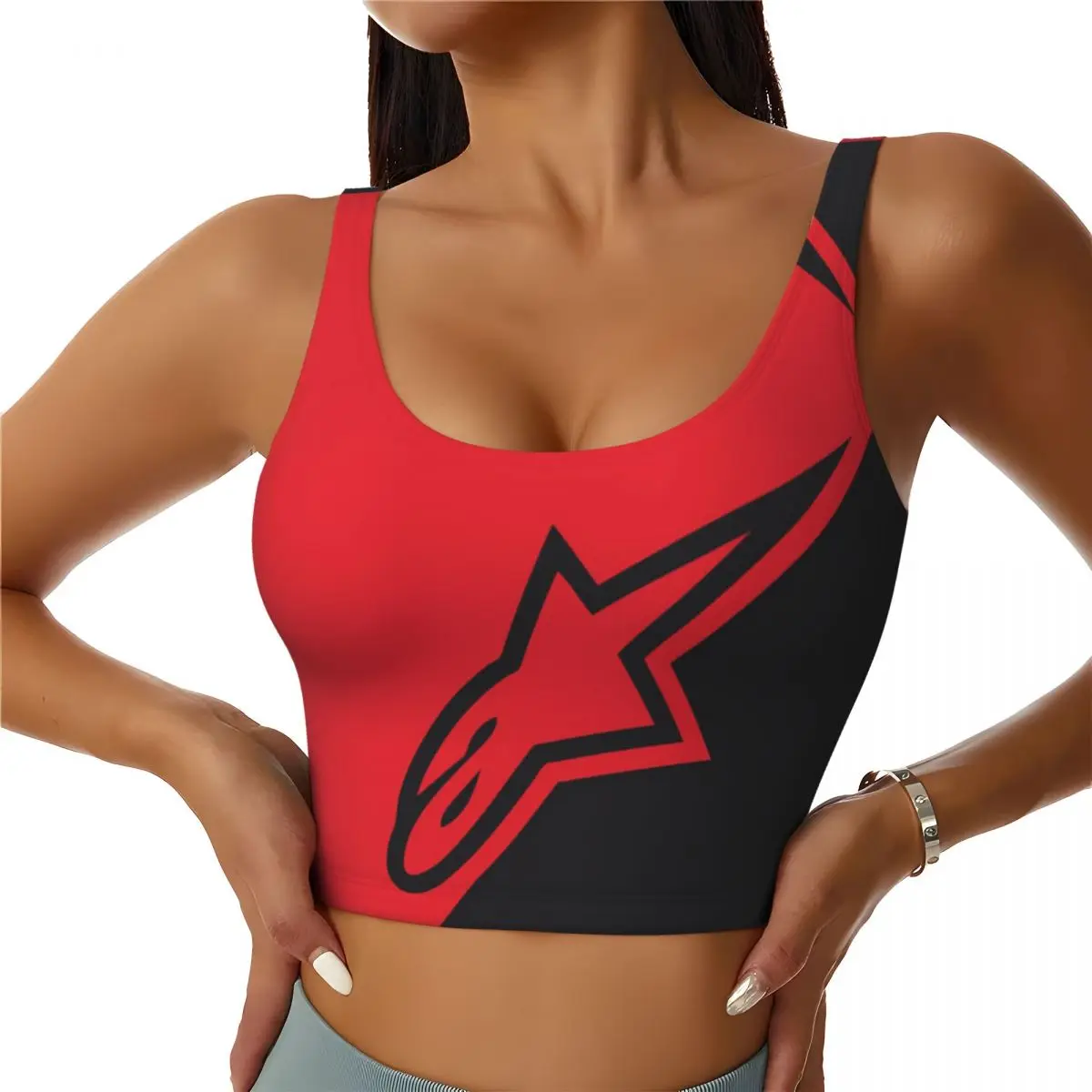 Custom Motocross Enduro Cross Workout Crop Tank Tops for Women Yoga Sports Bras