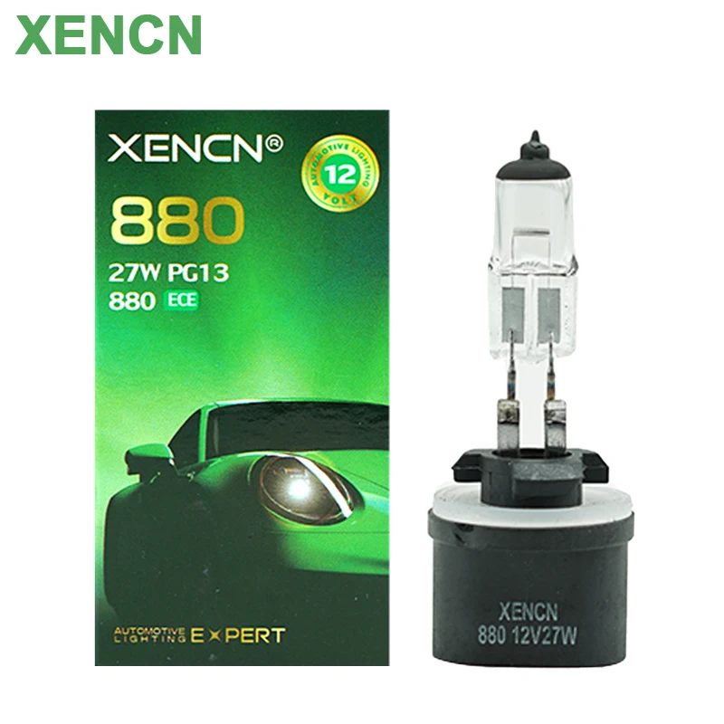 XENCN 880 oryginalne światło 12V 27W PG13 żarówka halogenowa lampa przeciwmgielna do samochodu 3200K standardowy reflektor H27W/1 białe Auto globusy, para