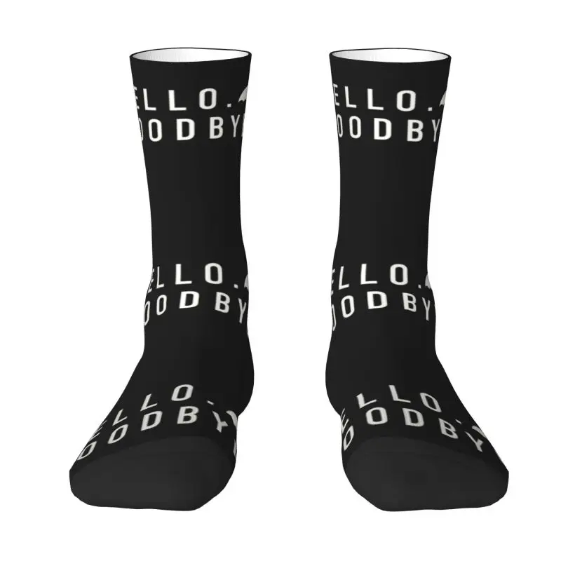 Hello Goodbye Dress Socks Mens Womens Warm Fashion Novelty The Umbrella Academy Crew Socks