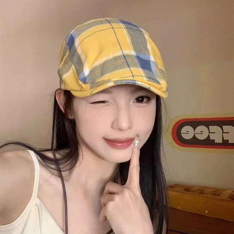 Spring Summer New Womens Mens Teens Beret Flat Newsboy Hat Adjustable Irish Cabbie Gatsby Cap Breathable Driving Hunting Hat