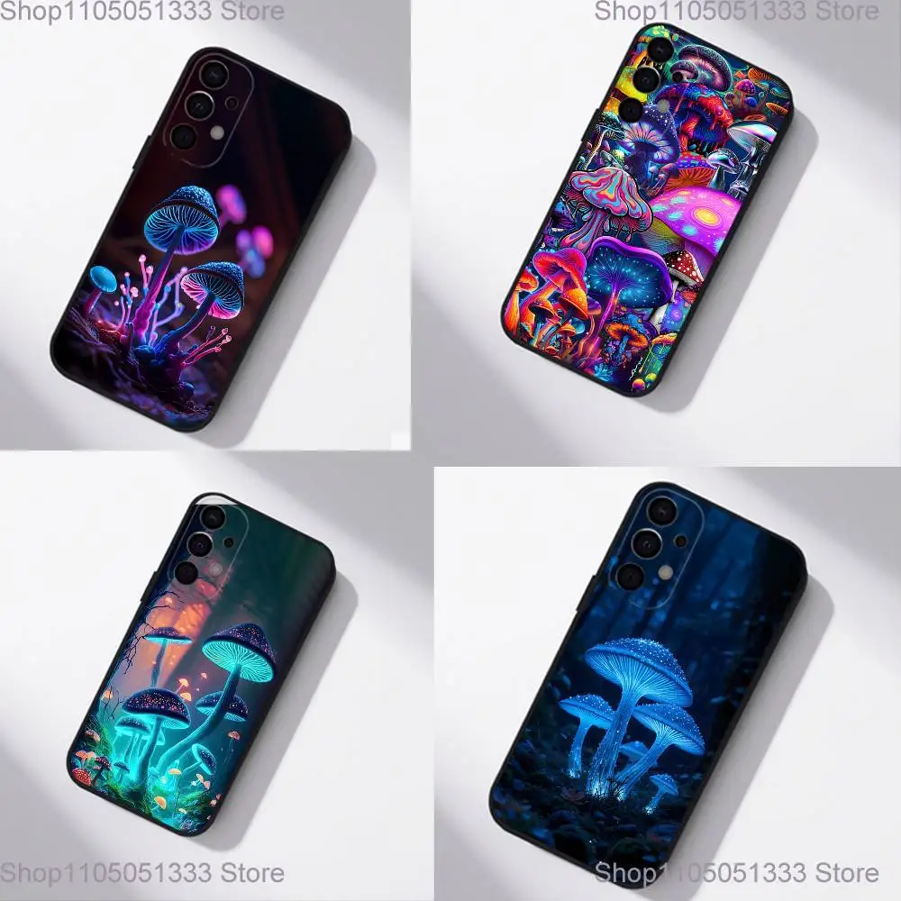 

Trippy Art Mushroom Phone Case For Samsung S25,S24,S21,S22,S23,S30,Ultra,S20,Plus,Fe,Lite,5G Black Cover
