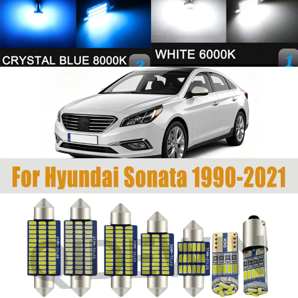 Luzes LED interiores para Hyundai Sonata 2 3 4 5 6 7 8 9 1990-2006 2009 2011 2012 2013 2015 2017 2018 2021 Acessórios Canbus