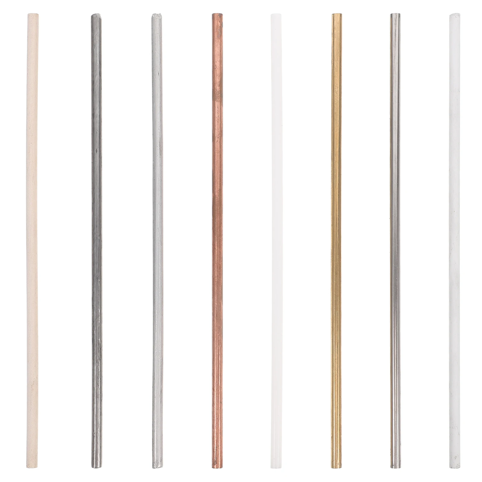 

8 Pcs Metal Rod Materials Diy Craft Making Rods Demonstrator Sticks Brass for Crafts Handicraft