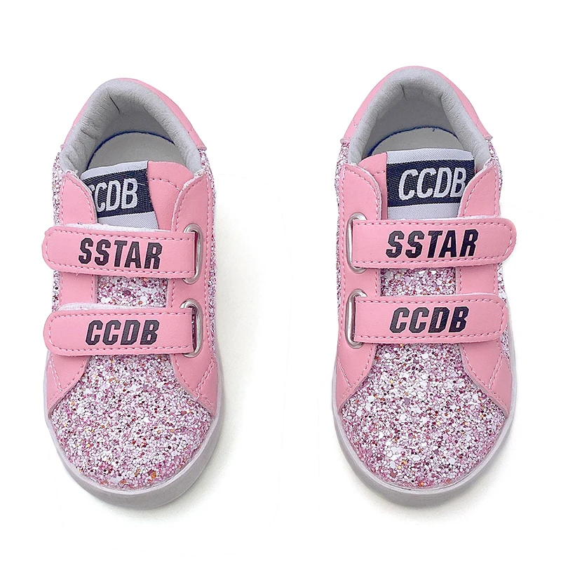 Girls Sneakers Spring Autumn Kids Fashion Brand Sport Running Chunky Trainers Baby Children Casual Glittler Star Shoes Soft Sole