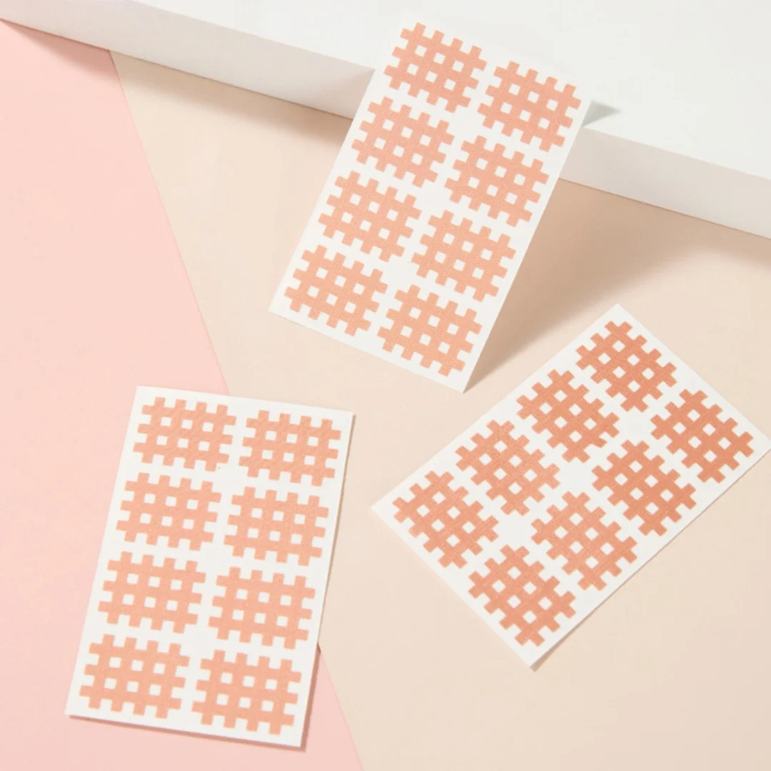 80 Patches Cross-Shaped Sports Kinesiology Tape Muscle Support Tape Physical Therapy Cross Tape Elastic Breathable Sports Patch