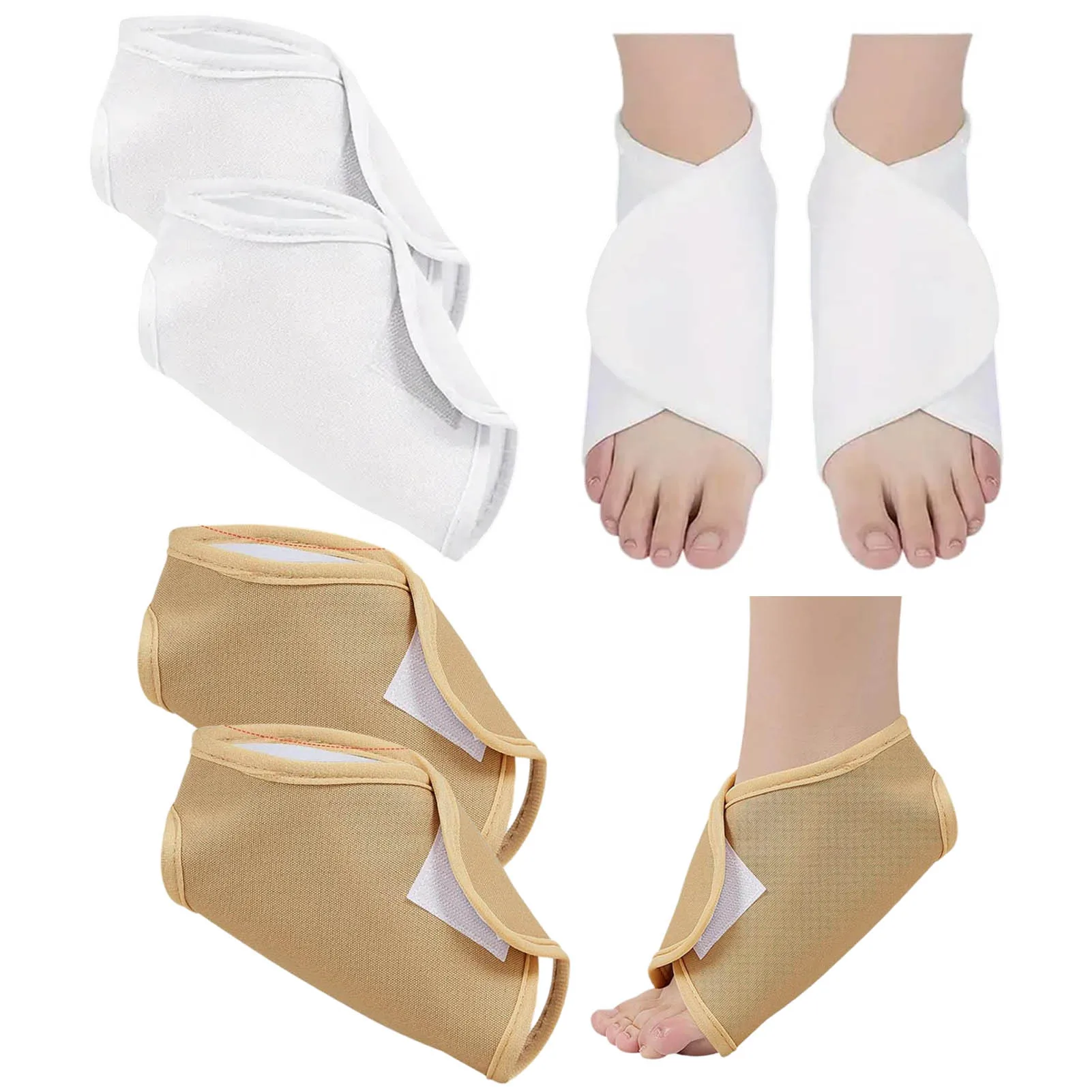 

Castor Oil wrap Foot Compress Pads Braces Adjustable Breathable Ankle Wrap for Both Men and Women Adults Elders