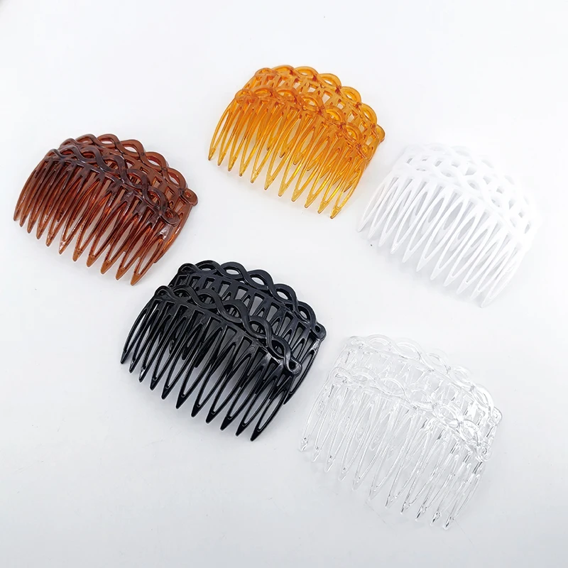 2PCS 11 Teeth French Twisted Hair Comb - Simple and Stylish Hair Accessory for Women and Girls