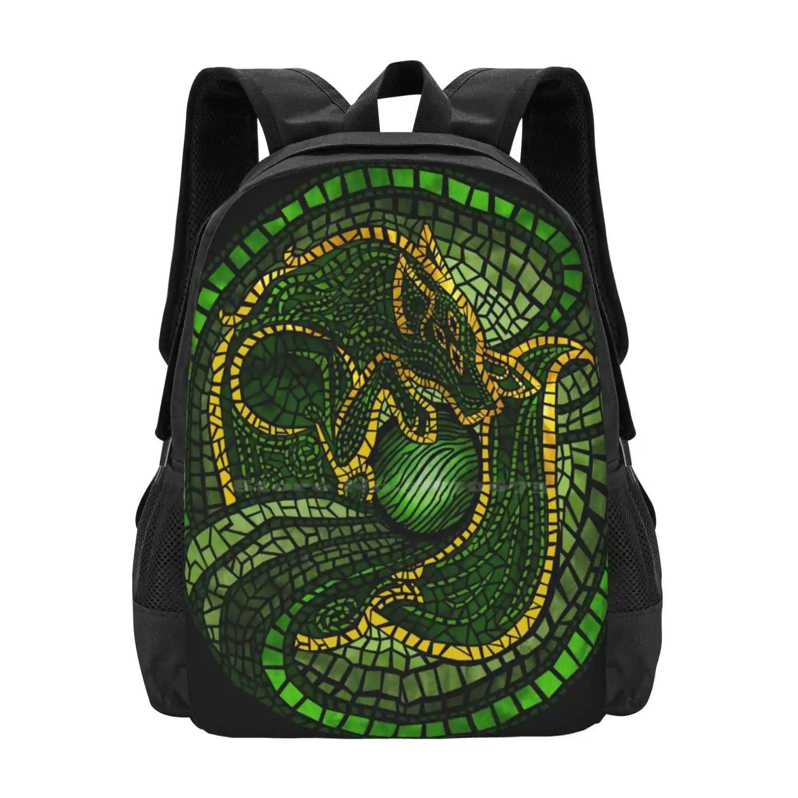 By The Dread Wolf' ; S Design Fashion Pattern Design Travel Laptop School Backpack Bag Fenharel Solas Dragon Age Inquisition