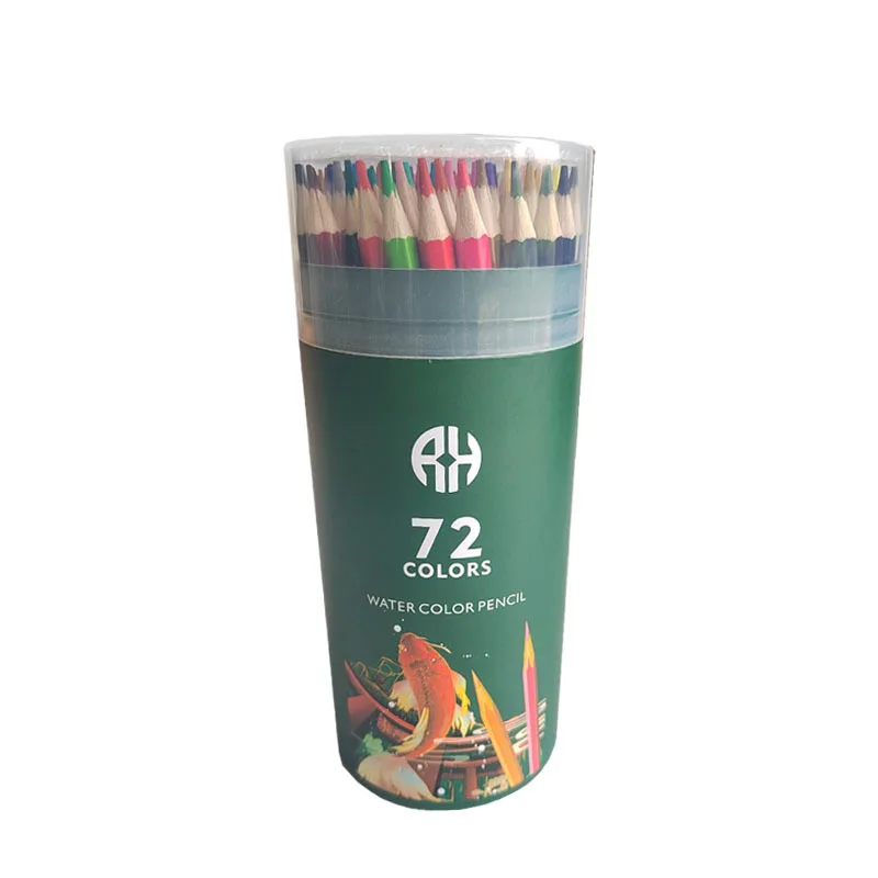 48/72 لونًا، أقلام رصاص ملونة زيتية، ألوان زاهية، مناسبة للطلاب وطلاب الفن