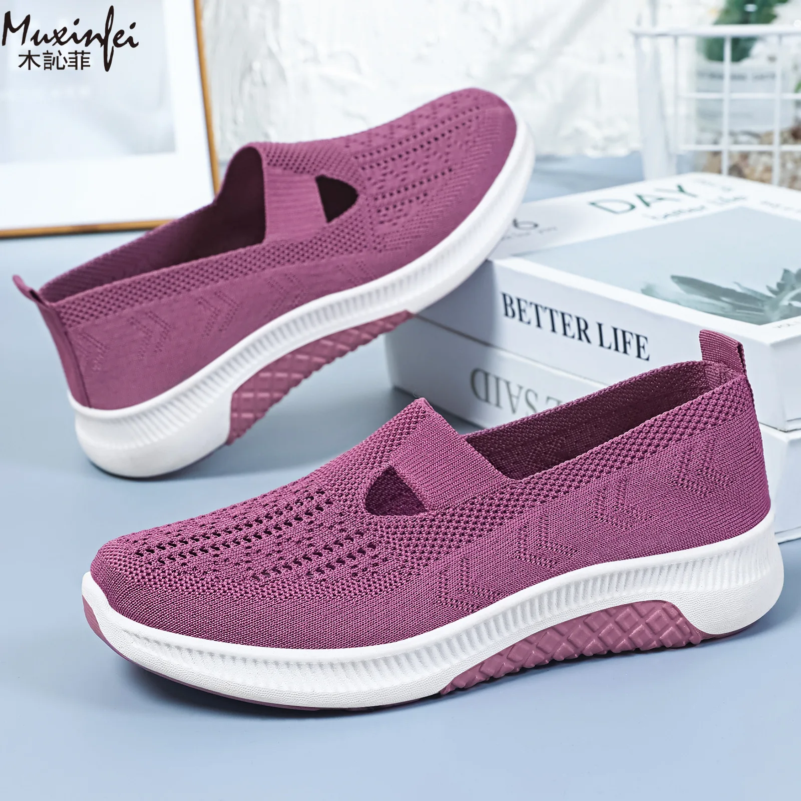 

Women's Spring New Shoes - Breathable Anti Slip Soft Soled Comfortable One Step Flat Casual Shoes Walking Women's Shoes