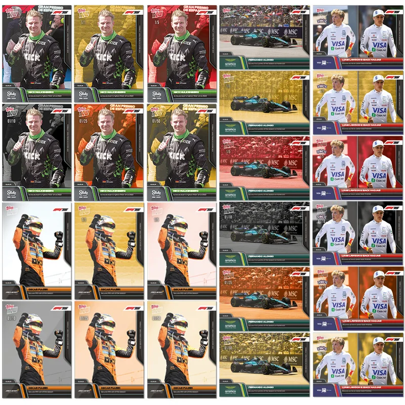 

Topps Now 2025 Formula 1 Oscar Piastri Nico Hulkenberg Fernando Alonso Diy Homemade F1 Driver Trading Cards Gift Collection