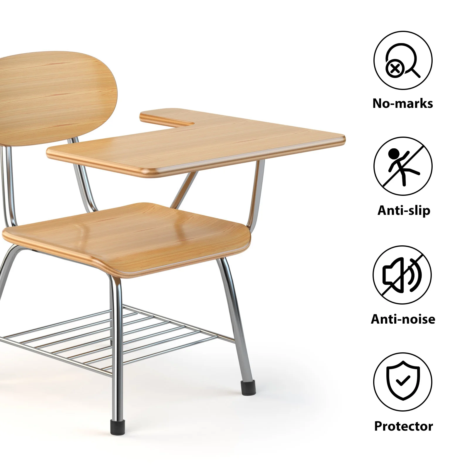 

50pcs Furniture Leg Feet Cover 22Mm Round Pvc Chair Leg Protectors For Hardwood Floors Chair Floor Protector Furniture Pads