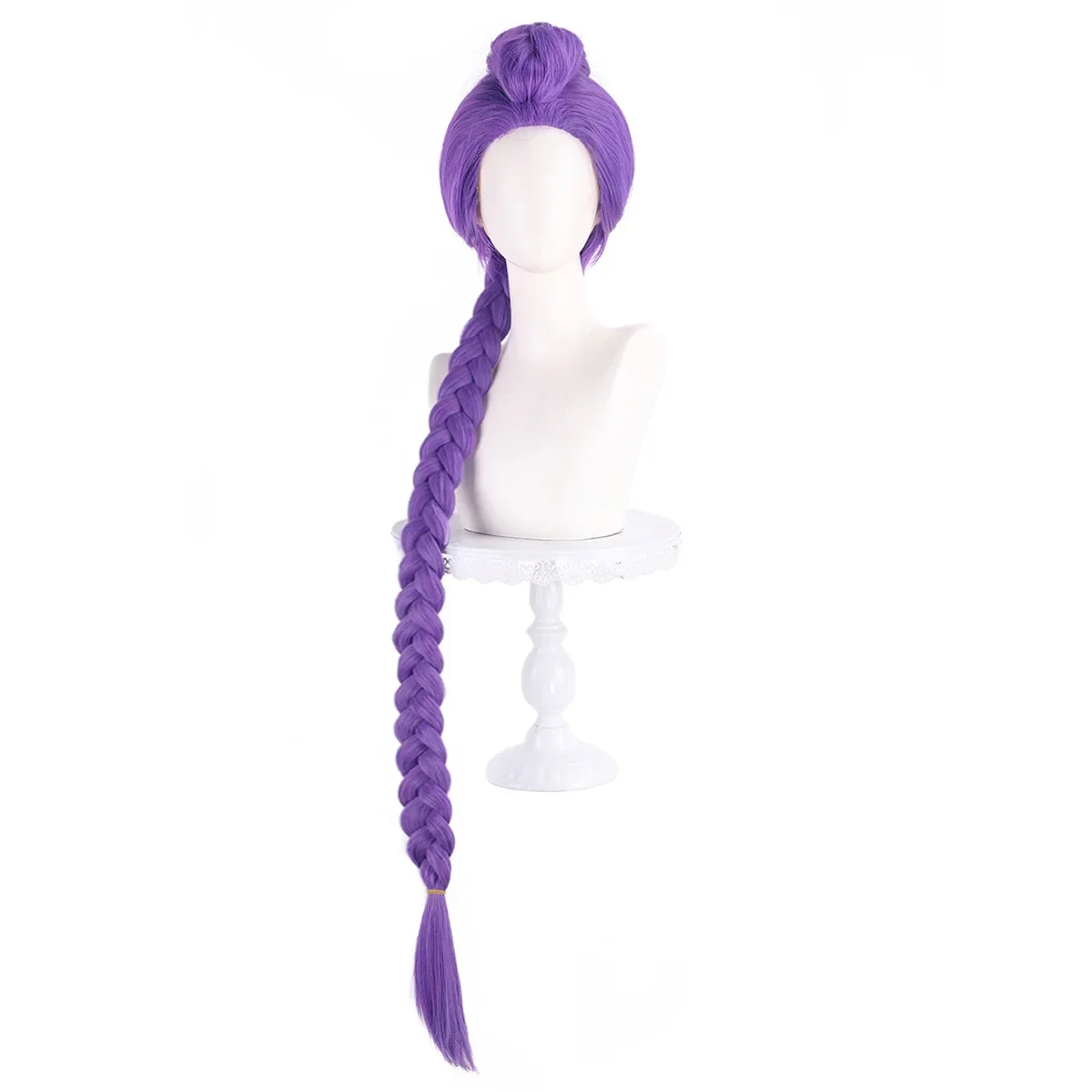 Synthetic Long Purple Mixed Cosplay Wig for Women Anime Costume Party Heat Resistant Fiber Clip in Layered Hair