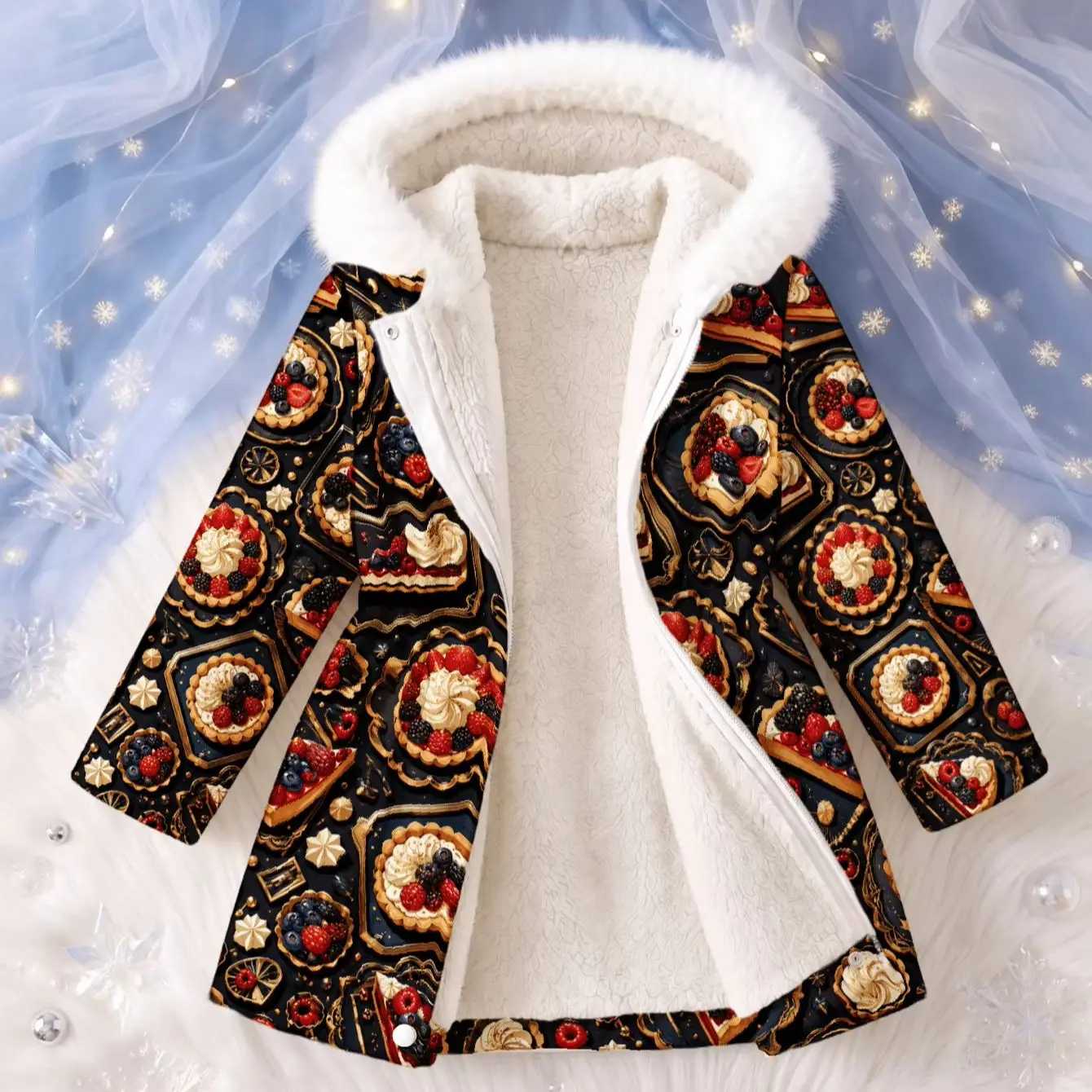 Warm Fleece Lined Cotton Jacket Winter Insulation Outerwear for Cold Weather Comfortable Soft Cotton Coat for Men Women