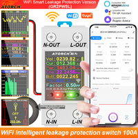 Tuya WiFi Smart Din Rail Energy Meter Leakage Cutoff Real-Time kWh Voltage Current Monitoring Mutual Inductance Coil GR2PWSL