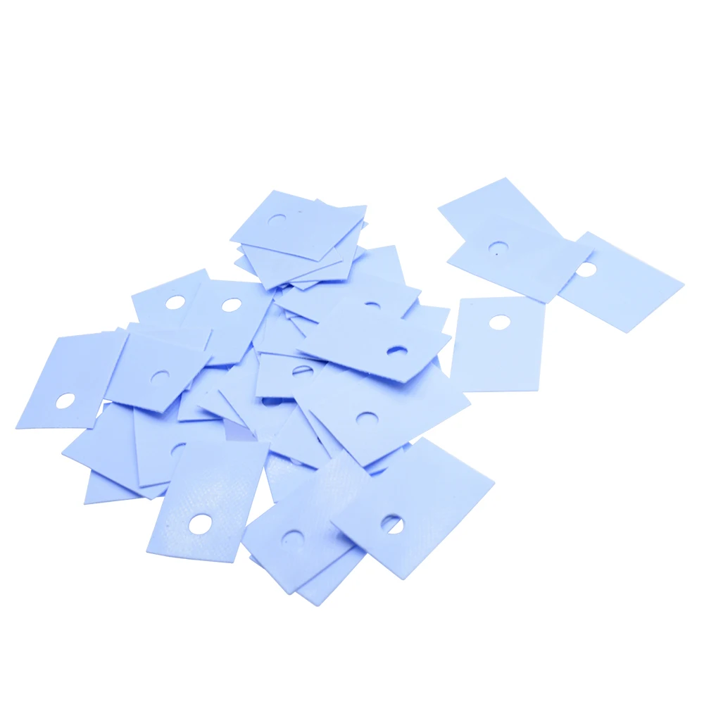 100Pcs TO-220 Transistor Plastic Insulation Washer Particles +100Pcs TO-220 Isolated Silicone Pad Sheet Strip