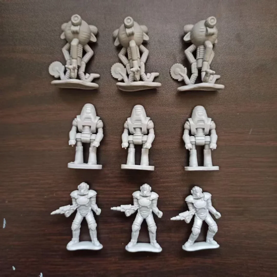 تماثيل إصدار Power Armor 76 الأصلية - تماثيل شطرنج جامعي مكونة من 24 قطعة، ديكور صغير مستورد جديد تمامًا #5