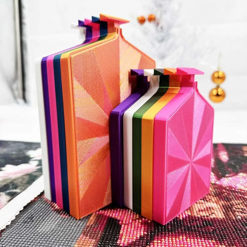 DIY Craft Diamond Painting Trays with Lids Plastic Embroidery Beads Sorting Storage Tray Multi-Color