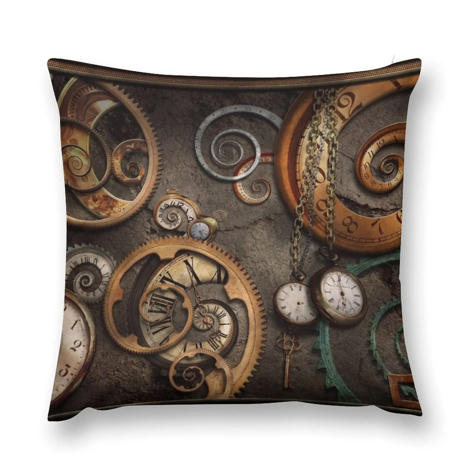 Steampunk - Abstract - Time is complicated Throw Pillow Cushions For Sofa christmas ornaments 2025 pillow