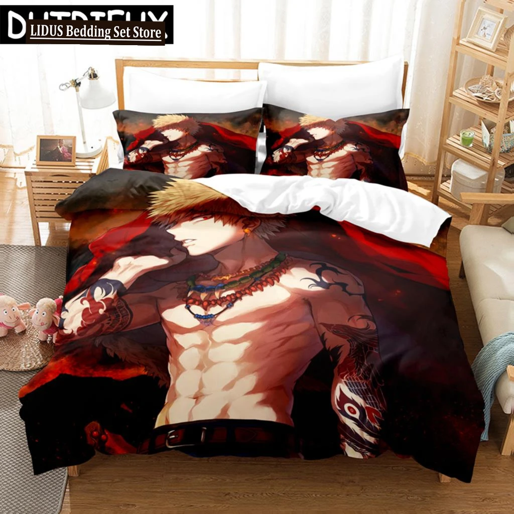 

My Hero Academia Bakugou Katsuki Duvet Cover Cartoon Bedding Sets Boys Adult Bed Set Pillow Case 2/3 Pcs Quilt Comforter Covers