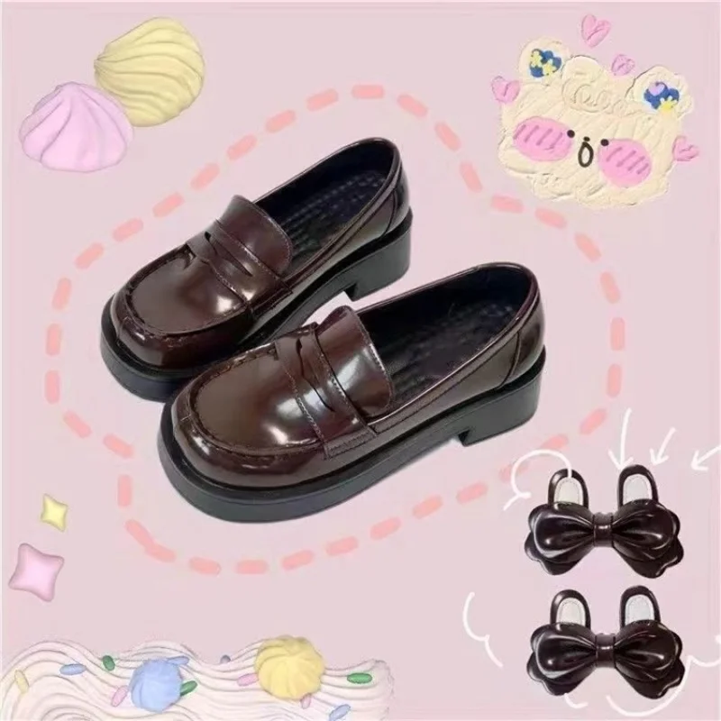 حذاء مسطح بفيونكة نسائية لربيع وخريف 2025 | منصة مكتنزة وتصميم سهل الارتداء | أحذية كاجوال لطيفة للطلاب على الموضة الكورية #3