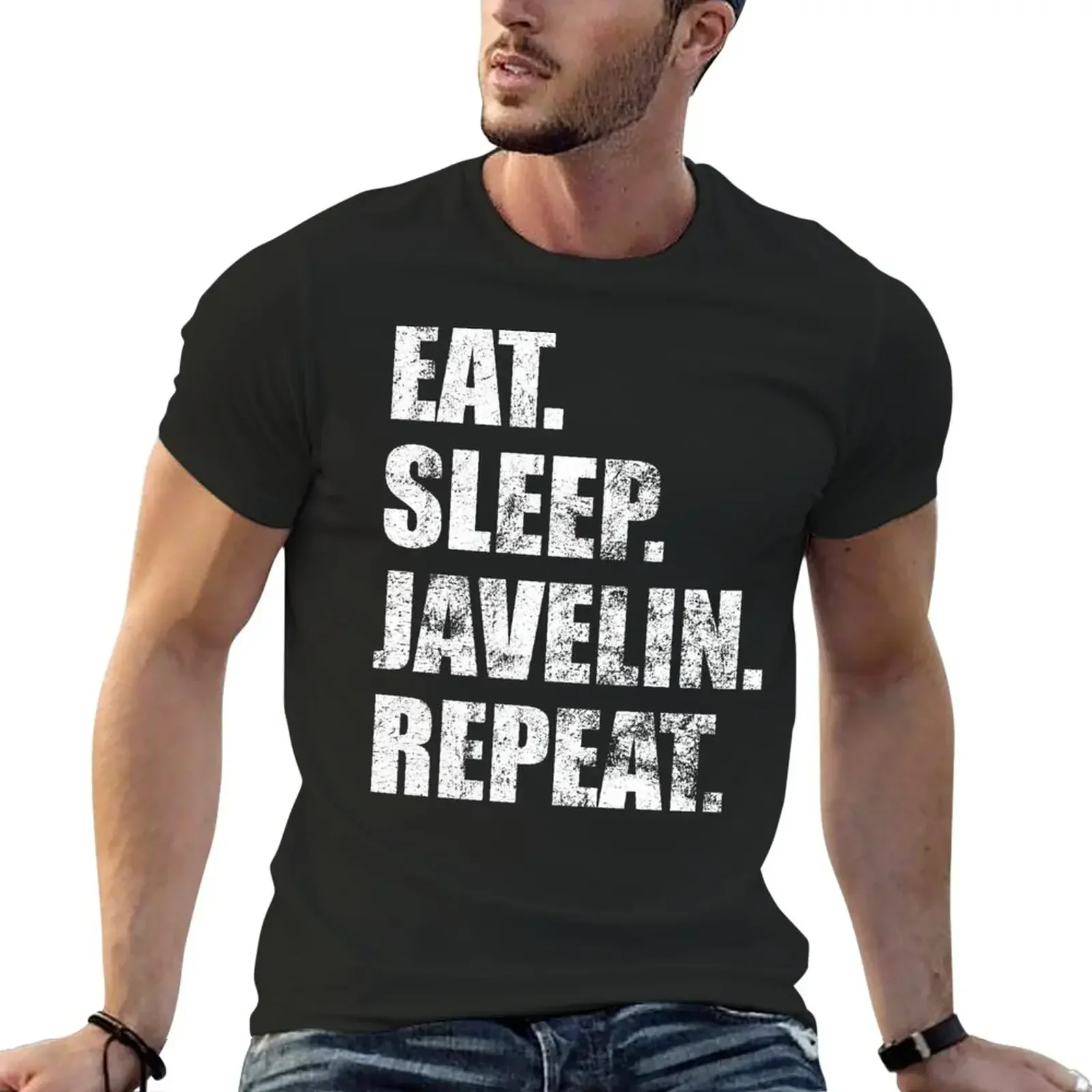 

Javelin Eat Sleep Javelin Repeat T-Shirt oversized new edition black t shirts for men