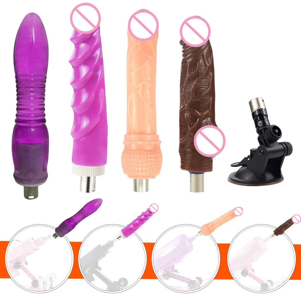 Realstic Dildos with 3XLR Connector Automatic Sex Machine Attachments Sex Toys for Women Couple Adult Masturbation Massage Tool
