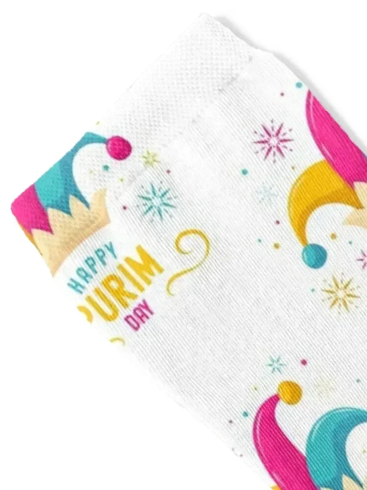 Happy Purim Day Socks Sports Novelties ankle Children's Socks Men Women's