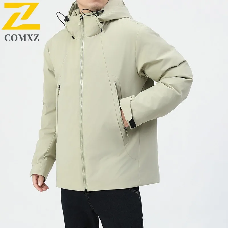 

COMXZ 2025 Мужская модная куртка премиум-качества, зимняя модная повседневная легкая удобная водонепроницаемая куртка