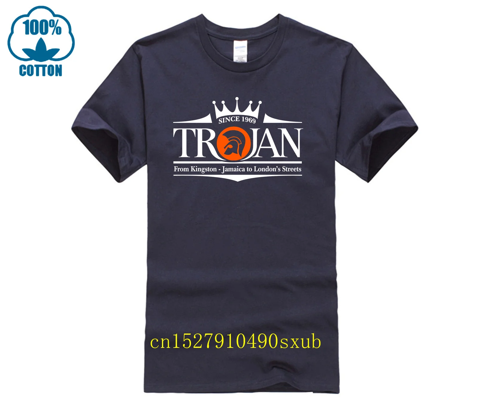 Trojan Records British Label Logo Men\'s T-shirt Tee Size S 4XL