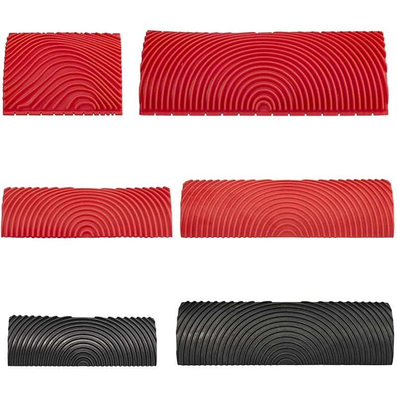 6Pcs DIY Rubber Wood Texture Graining Tool,Wood Pattern Painting Tool And Wood Grain Paint Tool For Wall Room Decoration