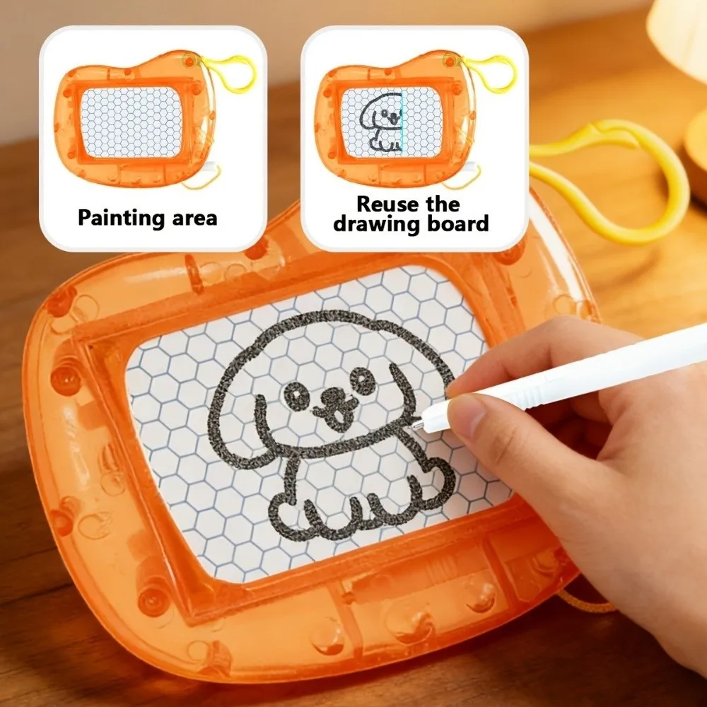 DIY Magnetic Drawing Board Keychain Creative Funny Mini Doodle Pad Keychain Hanging Charm Erasable Writing Board Pendant