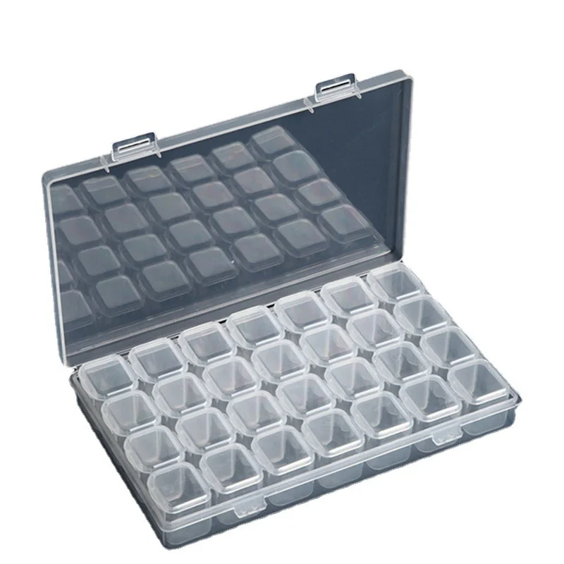28 Slots Adjustable Plastic Storage Box Storage Box Case For Jewelry Diamond Embroidery Craft Bead Pill Holder Storage Tool image 3