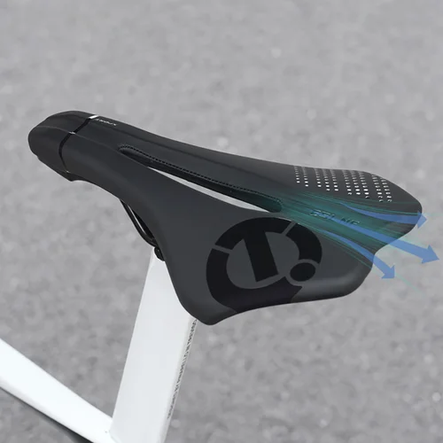 Imagen 2 del producto Cómoda sillín de bicicleta, bicicleta de montaña, bicicleta de carretera, cojín de asiento transpirable hueco antideslizante