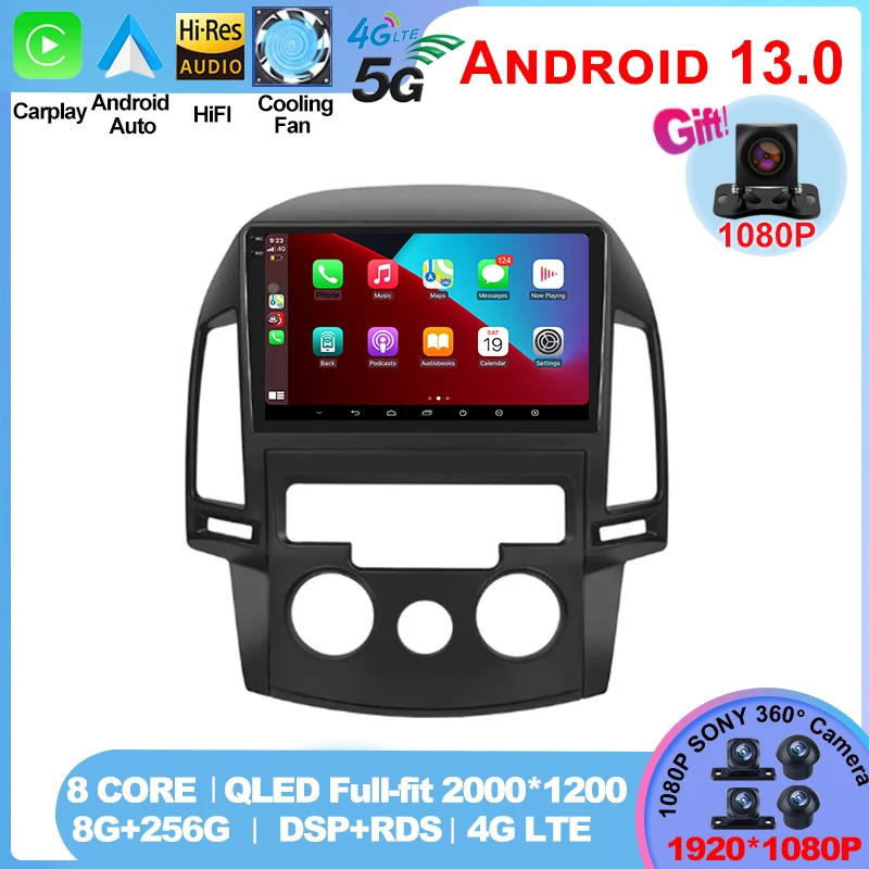 

Android 13 2Din Car Radio For Hyundai I30 2009 9Inch Multimedia Video Player Carplay Auto GPS Navigation WIFI Audio