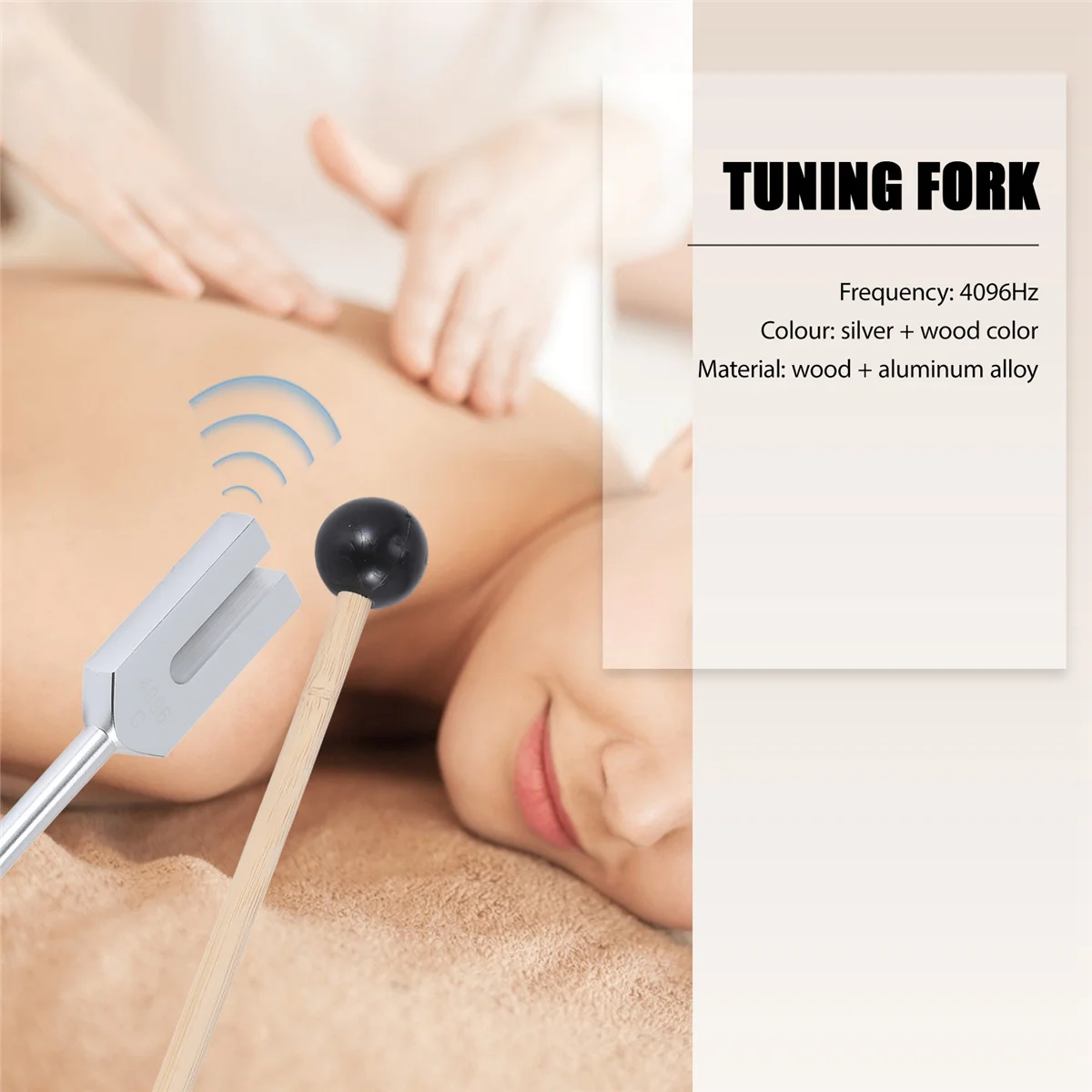 고주파 에너지 튜닝 포크, 4096HZ C4096 알루미늄 합금 튜닝 포크, 사운드 진동 도구 치료