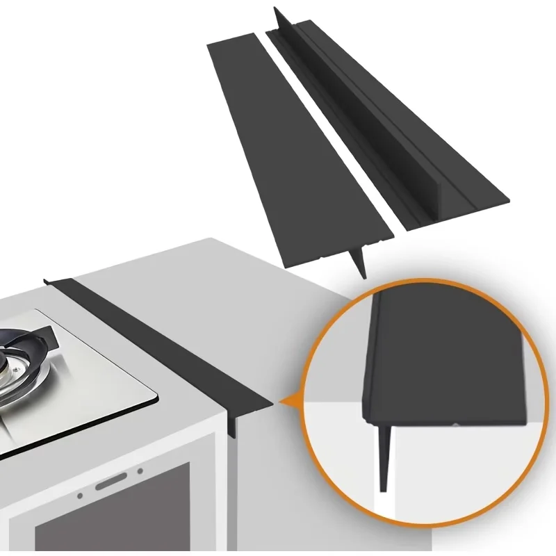 YITAPE Silicone Kitchen Stove Gap Cover Heat Resistant Sealing Strip Anti-Oil Dust Water Seal for Gas Range Oven Countertop 53cm