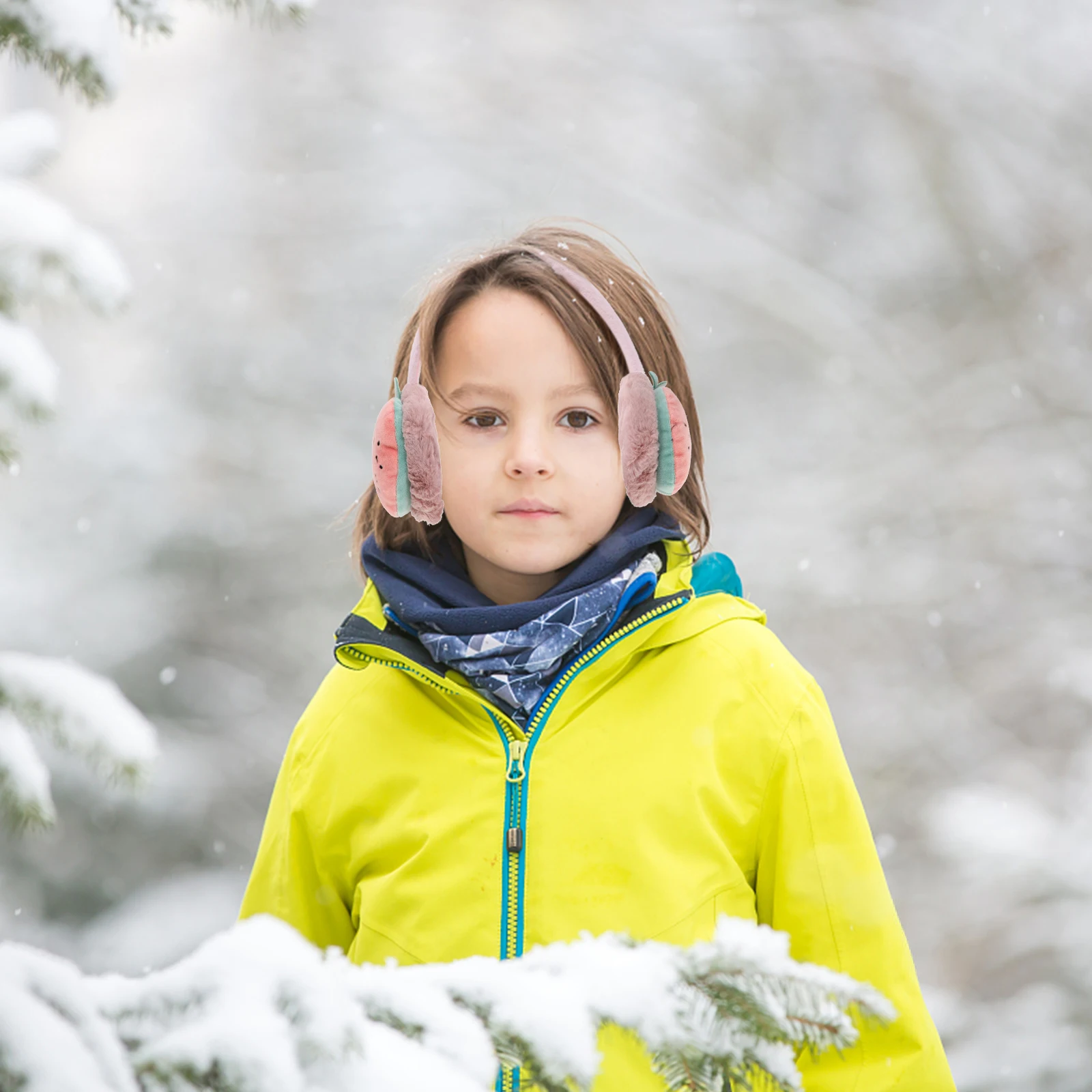 

Winter Foldable Earmuffs for Cold Weather Baby Kids Warm Comfortable Not Easy to Shed Elastic Hair Rebound