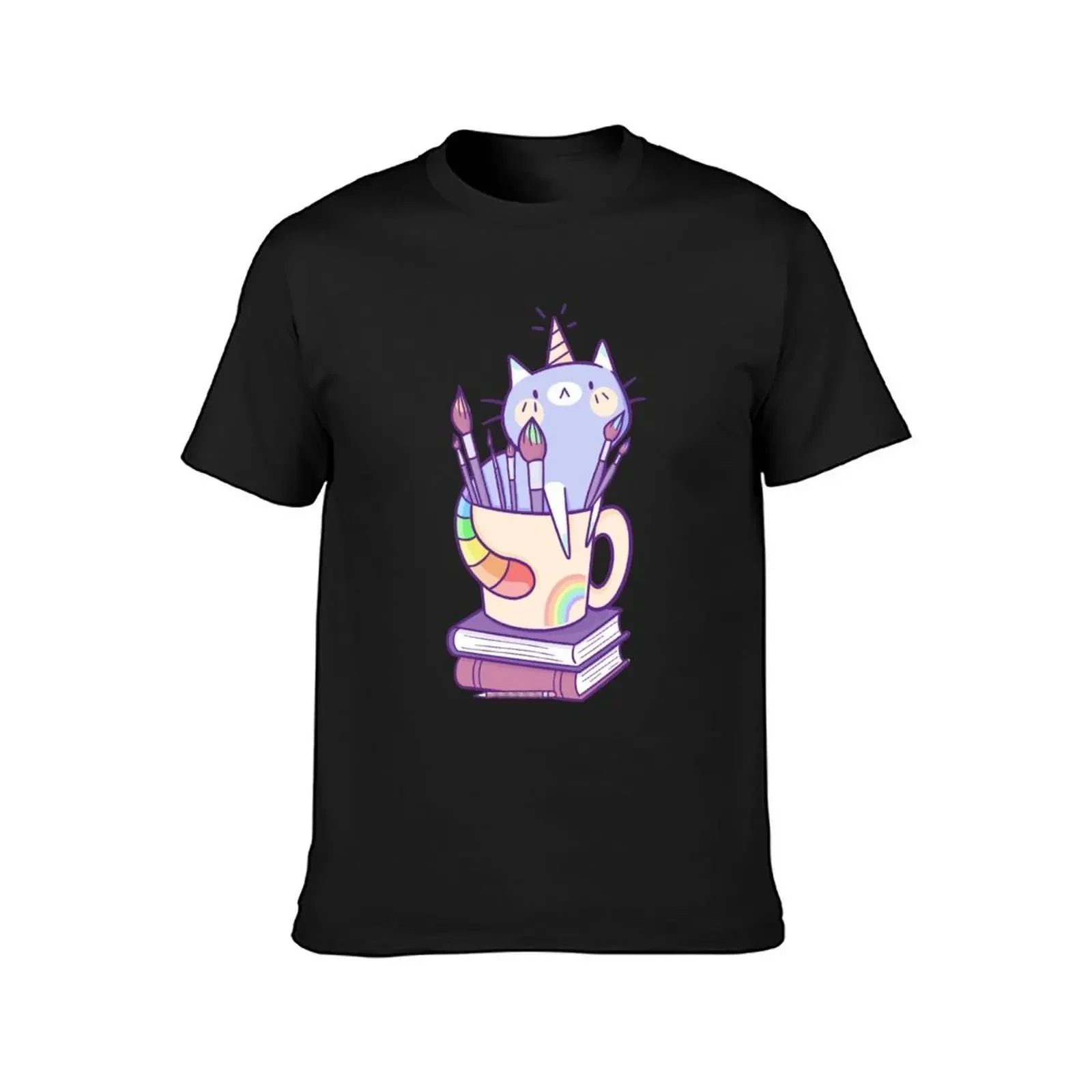 Caticorn Artist T-Shirt man t shirt baggy shirts anime clothes mens t shirts top quality